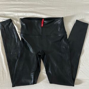 Spanx medium flaux leather leggings